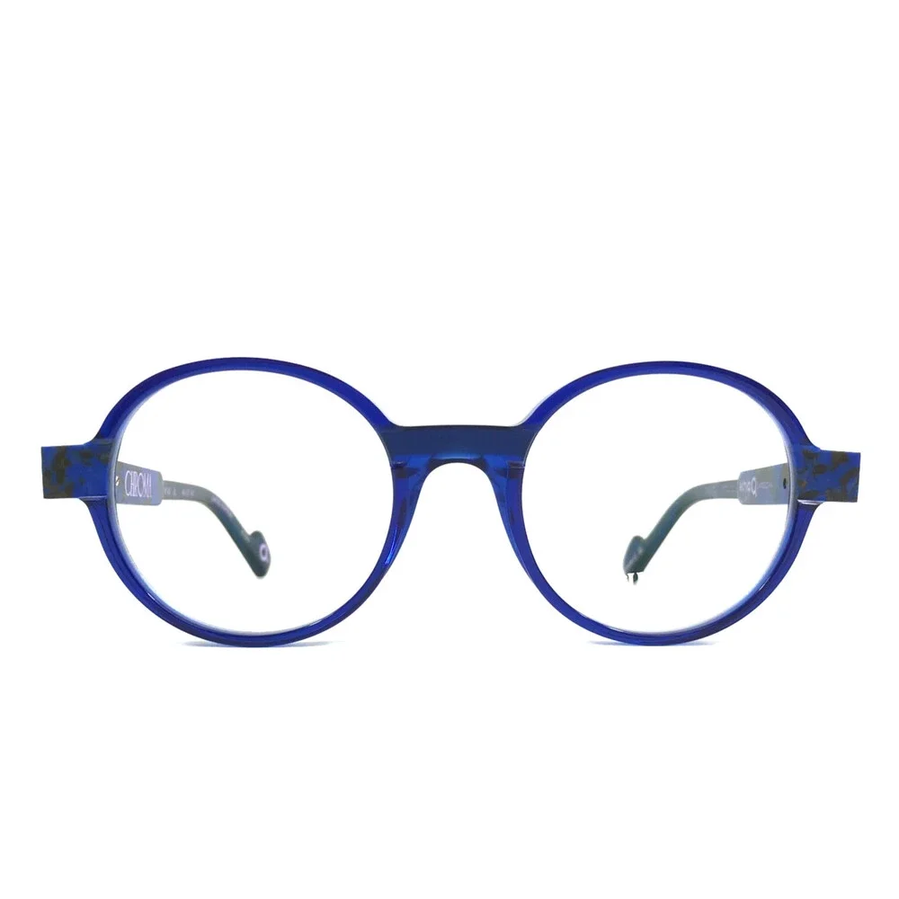 Etnia Barcelona Eyeglasses Frames CHROMA N40 BL Royal Blue Round 48-20-140